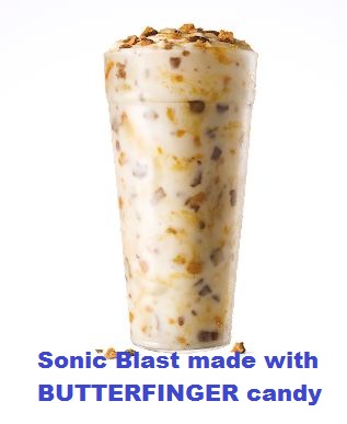 Sonic Blast made with BUTTERFINGER candy