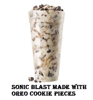 Sonic Blast made with OREO Cookie Pieces